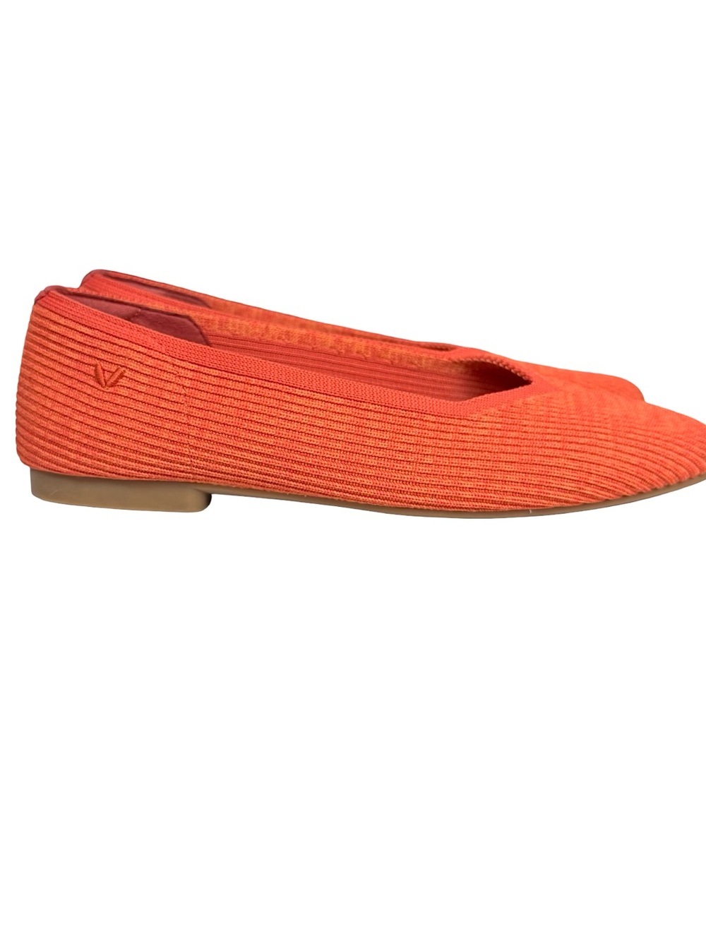 VIVAIA Margot 2.0 Square-Toe V-Cut Flats Orange Size 37.5 - Picture 3 of 11